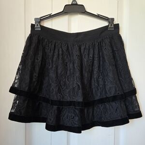 🪅 SANDRO Women short lace Black  Mini Skirt